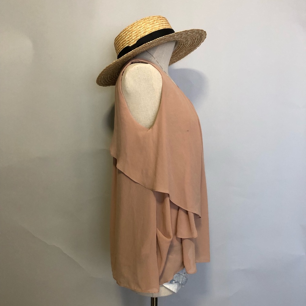 CHIFFON SLEEVELESS TOP - Picture 3 of 6